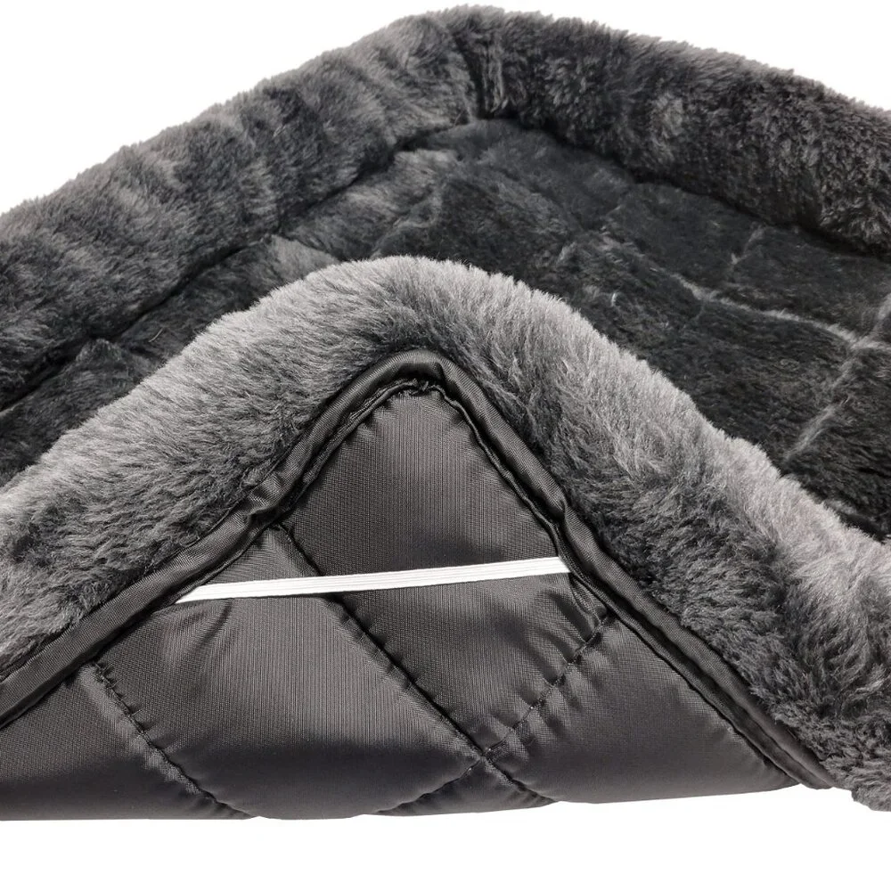 Midwest Quiet Time Bolster Gray Dog Bed, 18